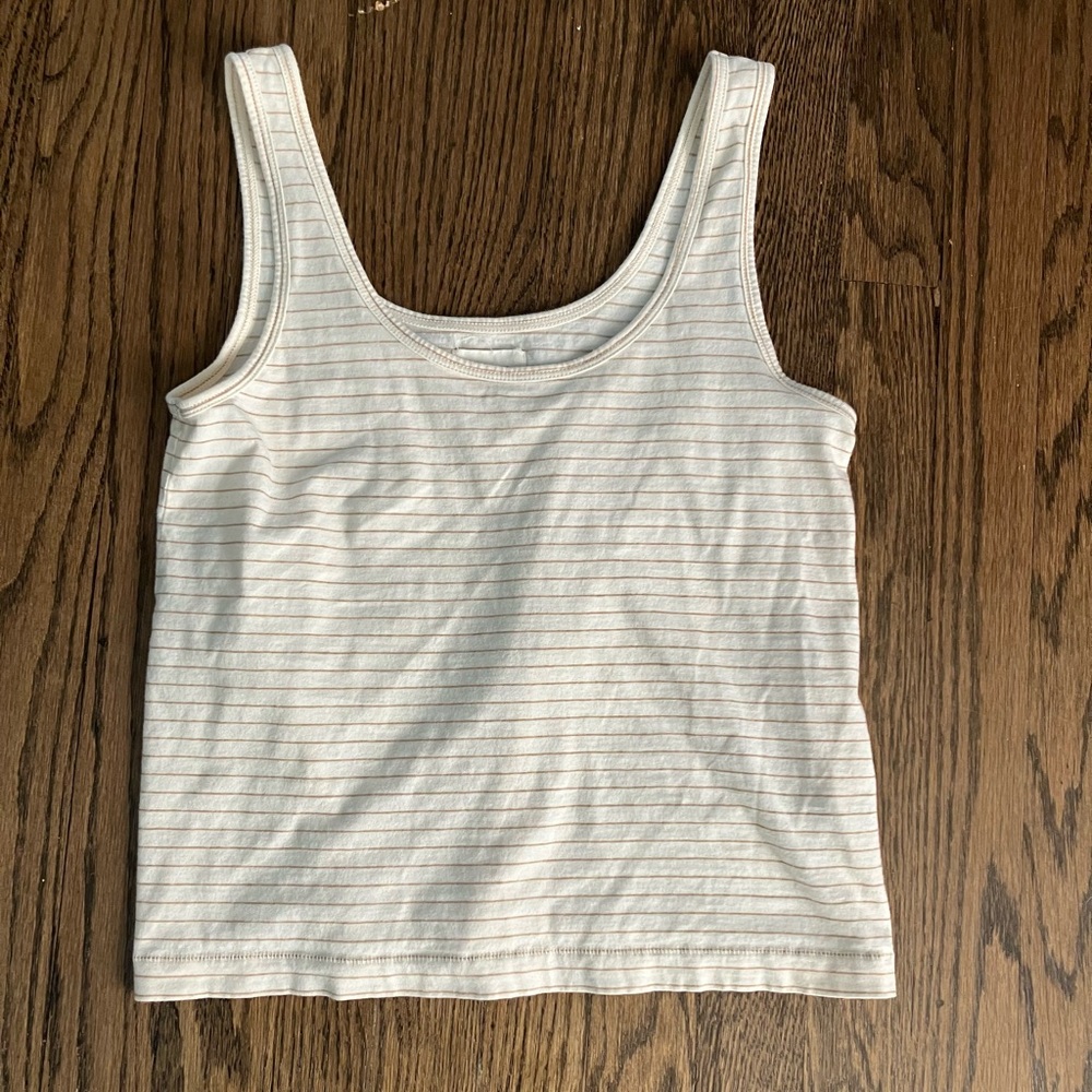 MATE the Label Organic cotton layering tank striped with natural dye size small